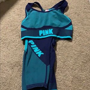 Pink workout clothing set